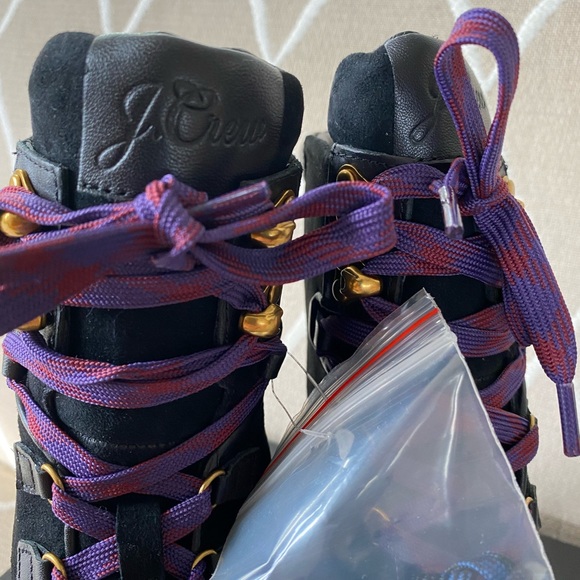 J Crew Suede and Leather Laceup Combat Boots NWT! - Picture 2 of 8